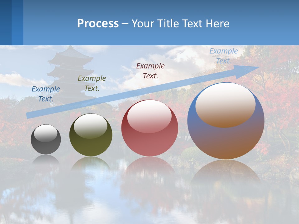 A Pagoda In The Middle Of A Pond Surrounded By Trees PowerPoint Template