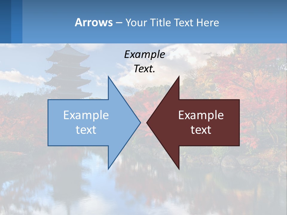 A Pagoda In The Middle Of A Pond Surrounded By Trees PowerPoint Template