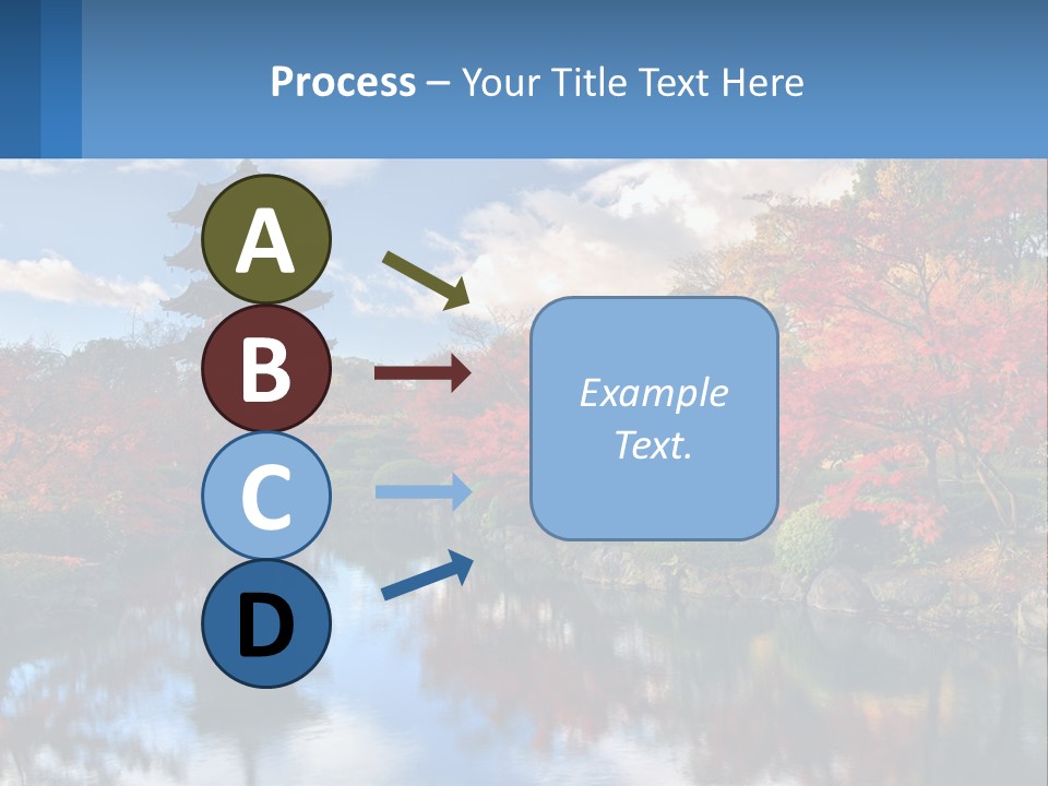A Pagoda In The Middle Of A Pond Surrounded By Trees PowerPoint Template
