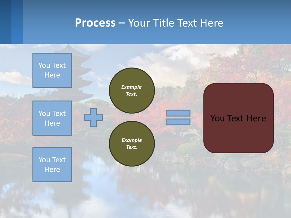 A Pagoda In The Middle Of A Pond Surrounded By Trees PowerPoint Template