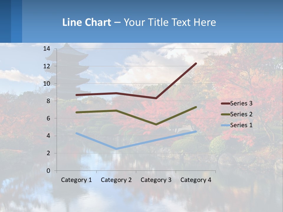 A Pagoda In The Middle Of A Pond Surrounded By Trees PowerPoint Template