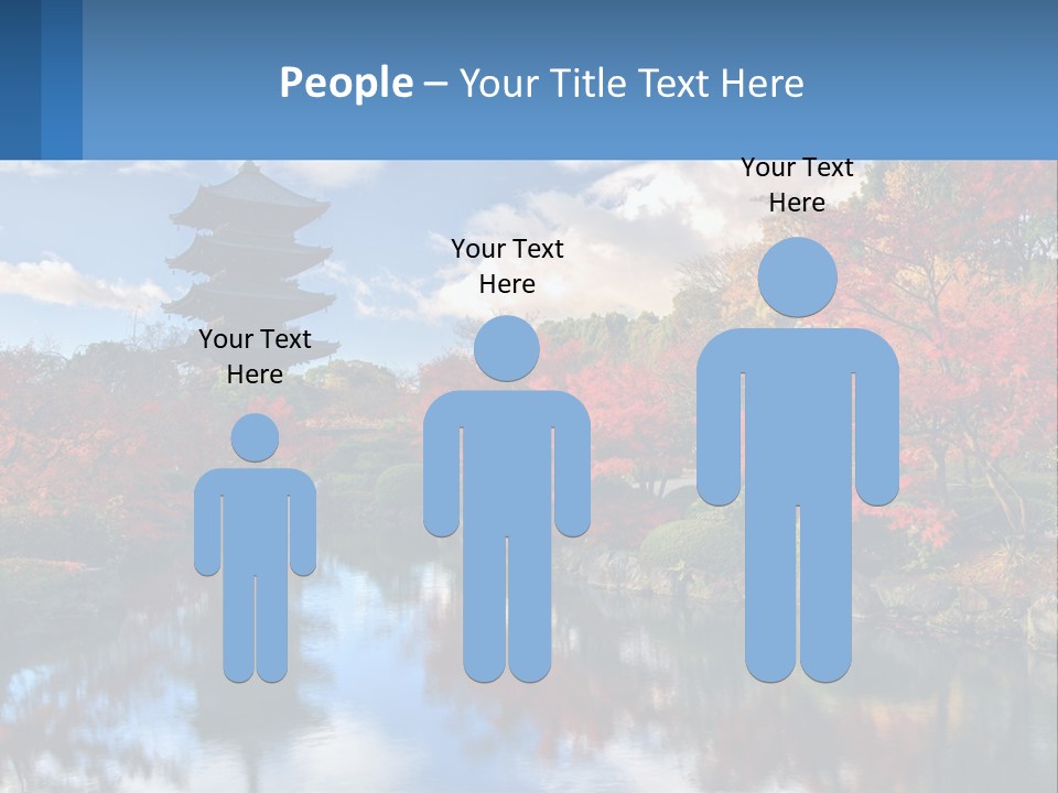 A Pagoda In The Middle Of A Pond Surrounded By Trees PowerPoint Template