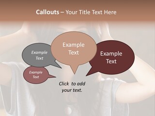 A Woman Is Holding Her Hair In Front Of Her Head PowerPoint Template