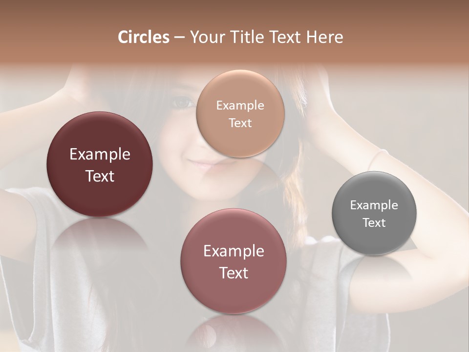 A Woman Is Holding Her Hair In Front Of Her Head PowerPoint Template
