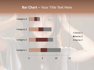 A Woman Is Holding Her Hair In Front Of Her Head PowerPoint Template