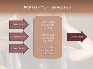 A Woman Is Holding Her Hair In Front Of Her Head PowerPoint Template