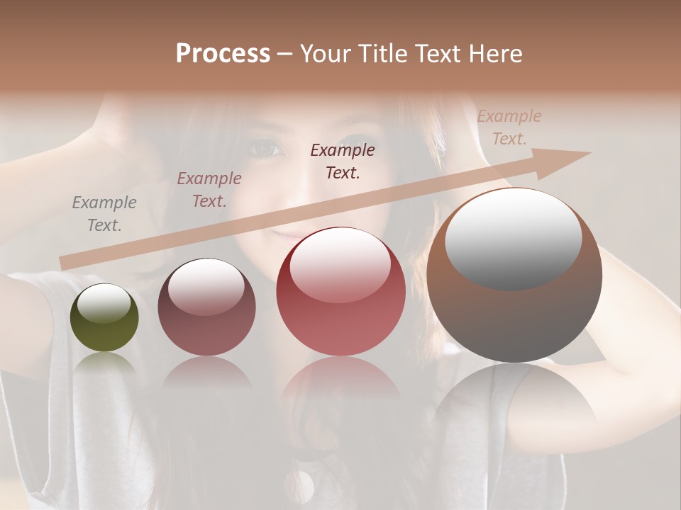 A Woman Is Holding Her Hair In Front Of Her Head PowerPoint Template