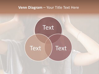 A Woman Is Holding Her Hair In Front Of Her Head PowerPoint Template