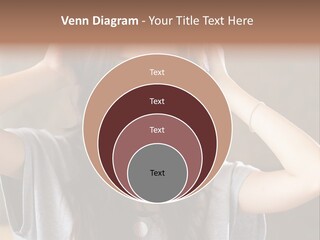 A Woman Is Holding Her Hair In Front Of Her Head PowerPoint Template