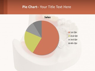 A Dental Model Of A Tooth With A Brace On Top Of It PowerPoint Template