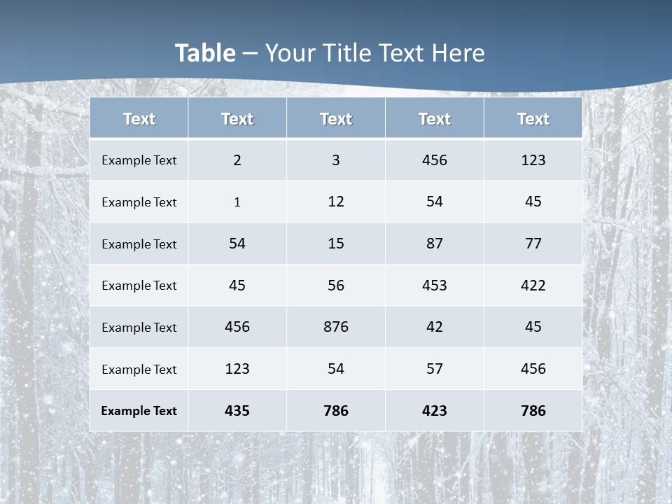A Snowy Forest Powerpoint Presentation PowerPoint Template