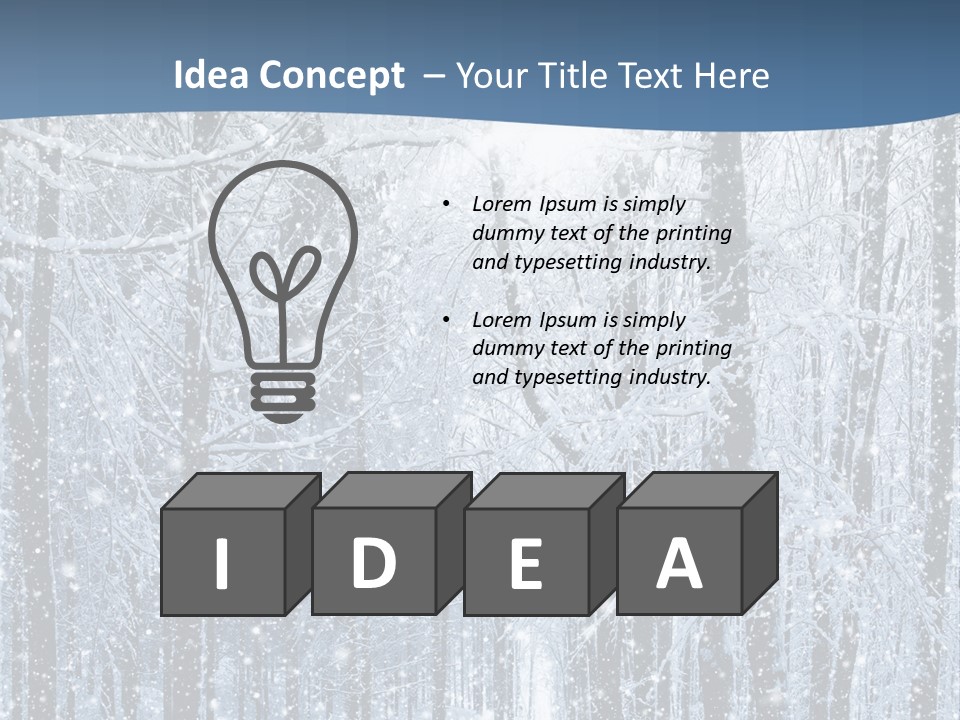A Snowy Forest Powerpoint Presentation PowerPoint Template