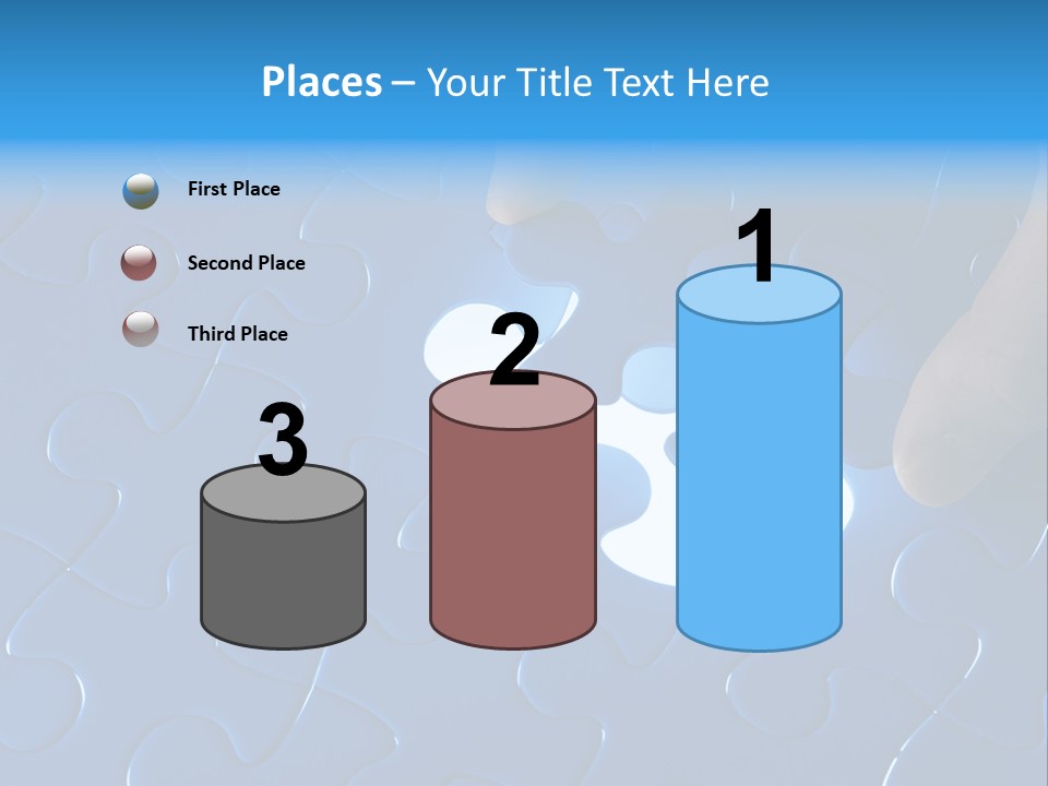 A Person Touching A Piece Of A Puzzle PowerPoint Template