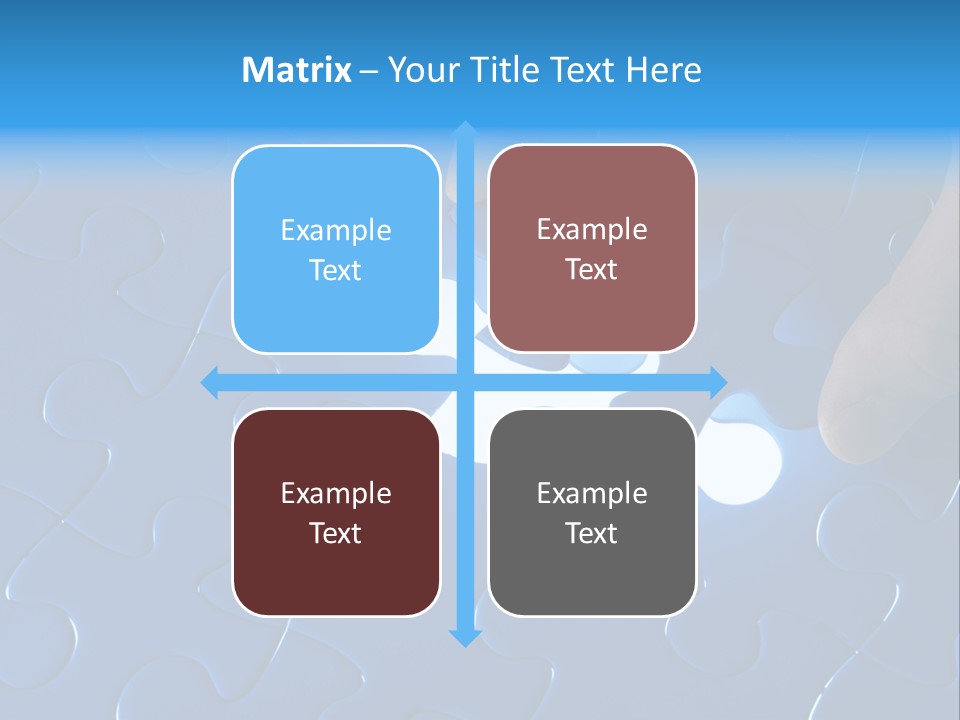 A Person Touching A Piece Of A Puzzle PowerPoint Template