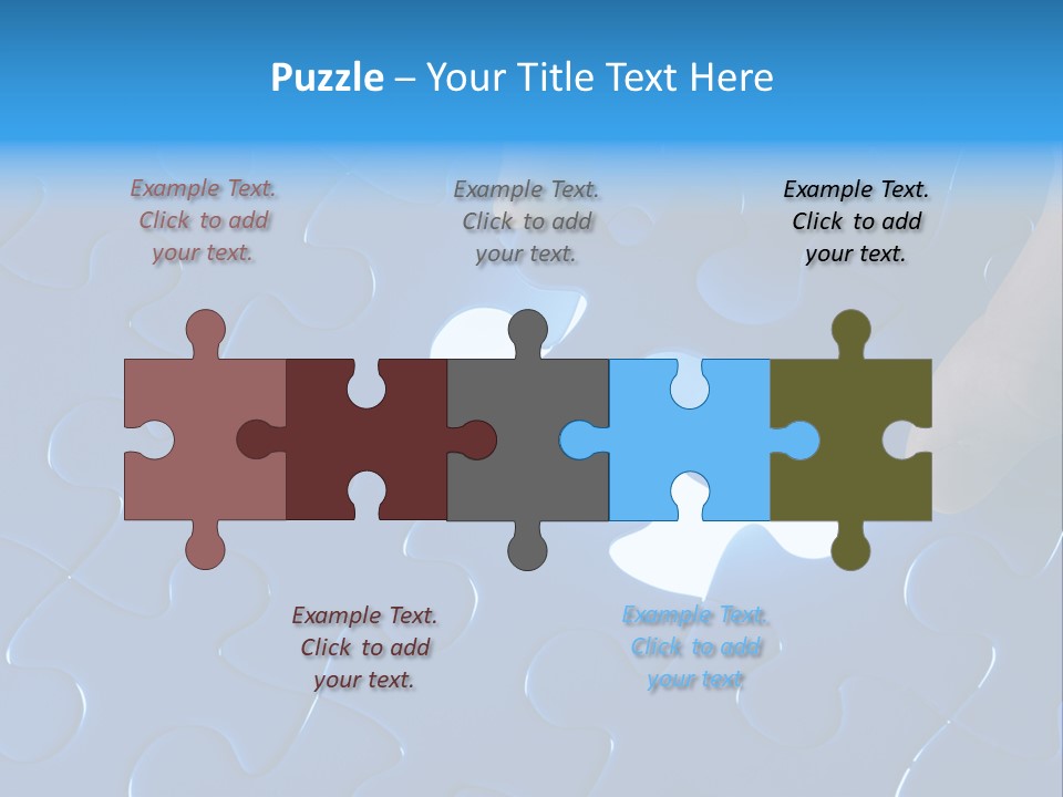 A Person Touching A Piece Of A Puzzle PowerPoint Template