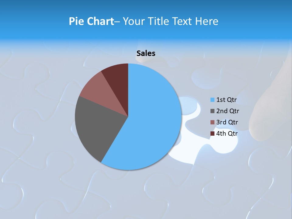 A Person Touching A Piece Of A Puzzle PowerPoint Template