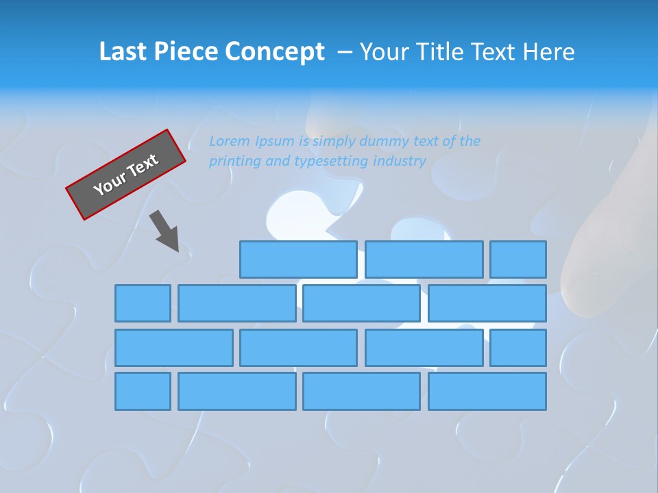 A Person Touching A Piece Of A Puzzle PowerPoint Template