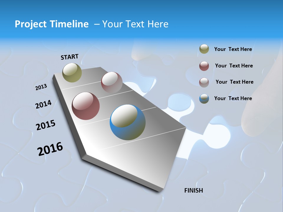 A Person Touching A Piece Of A Puzzle PowerPoint Template