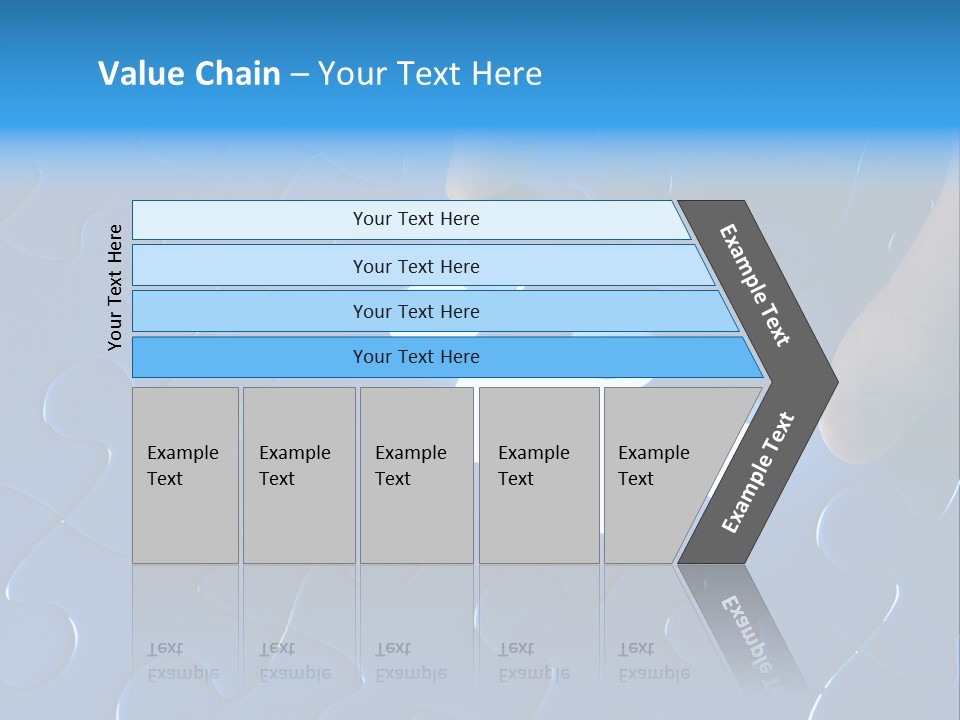 A Person Touching A Piece Of A Puzzle PowerPoint Template