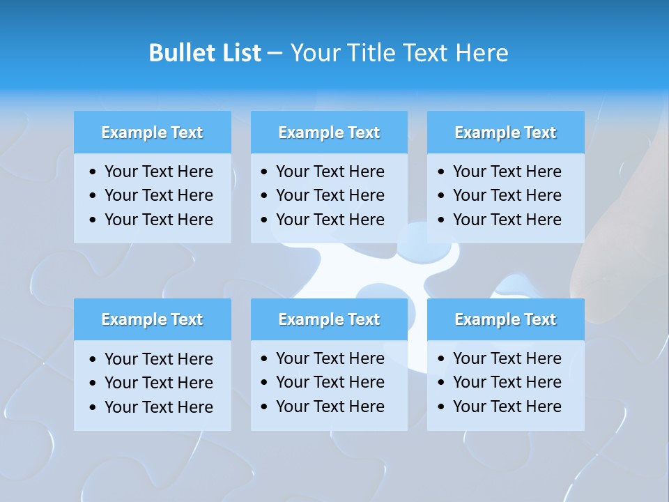 A Person Touching A Piece Of A Puzzle PowerPoint Template