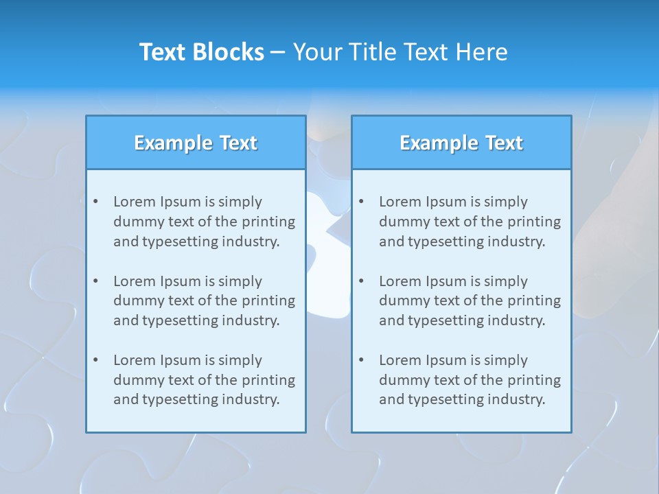 A Person Touching A Piece Of A Puzzle PowerPoint Template