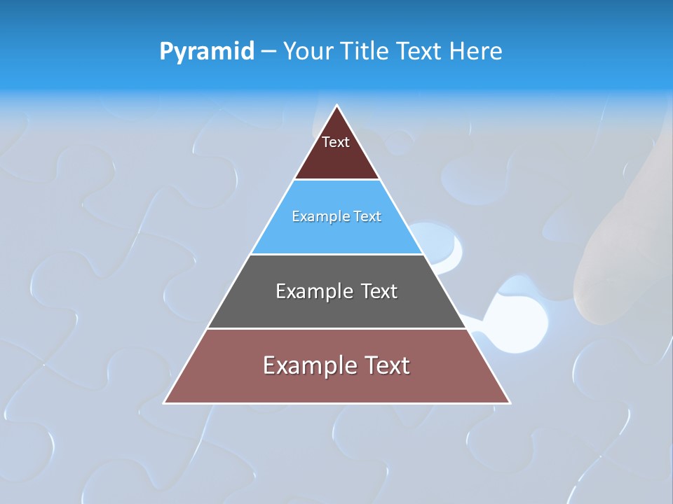A Person Touching A Piece Of A Puzzle PowerPoint Template