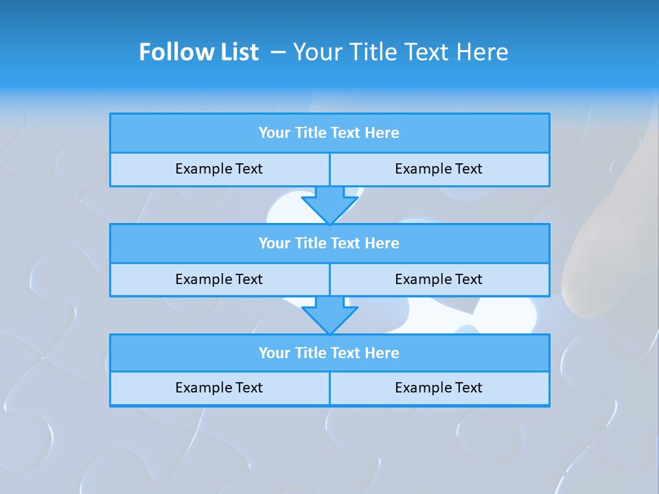 A Person Touching A Piece Of A Puzzle PowerPoint Template