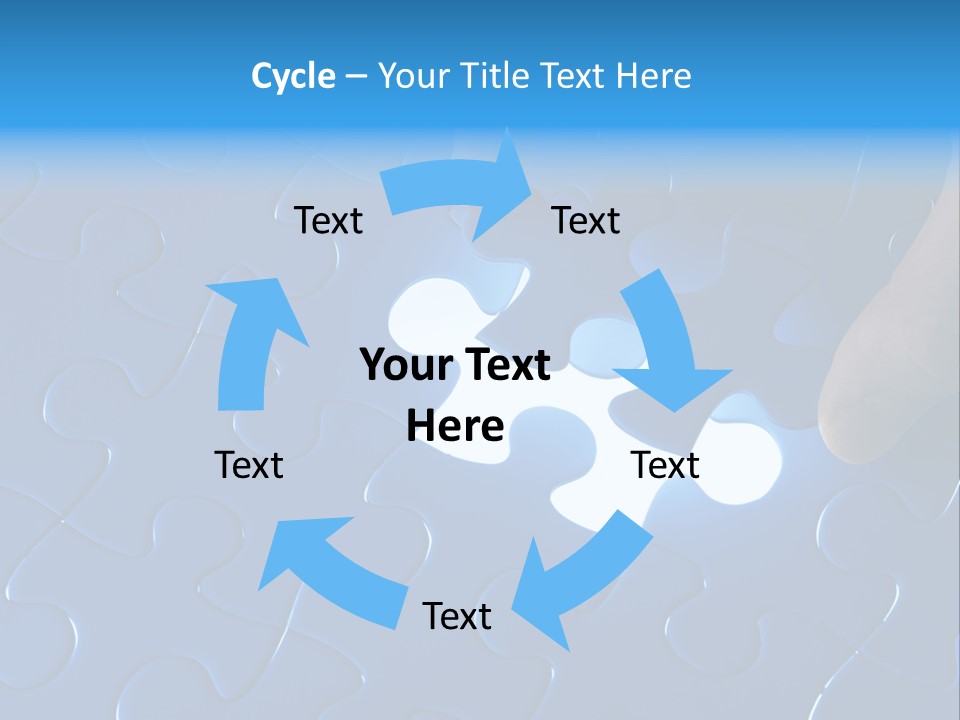 A Person Touching A Piece Of A Puzzle PowerPoint Template