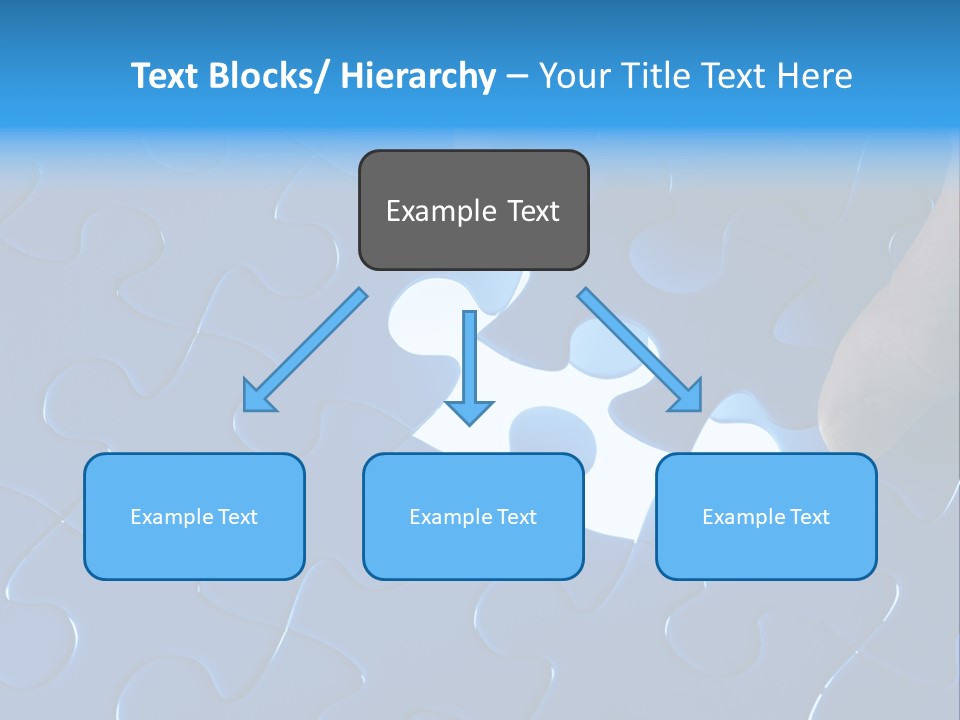 A Person Touching A Piece Of A Puzzle PowerPoint Template