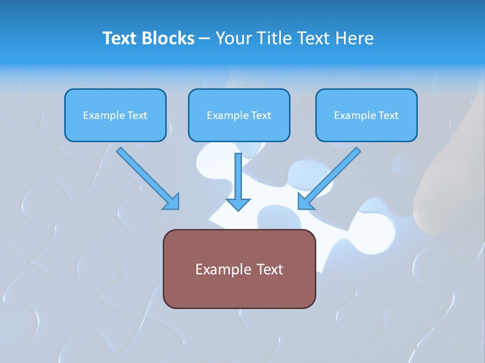 A Person Touching A Piece Of A Puzzle PowerPoint Template