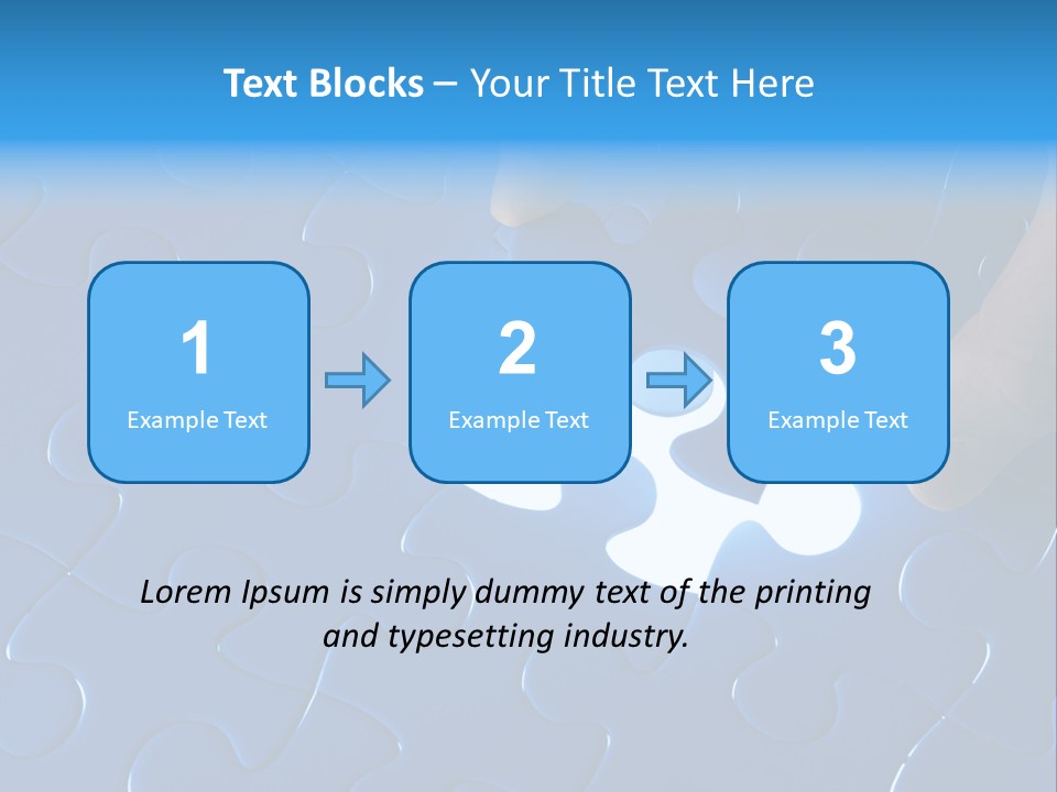 A Person Touching A Piece Of A Puzzle PowerPoint Template