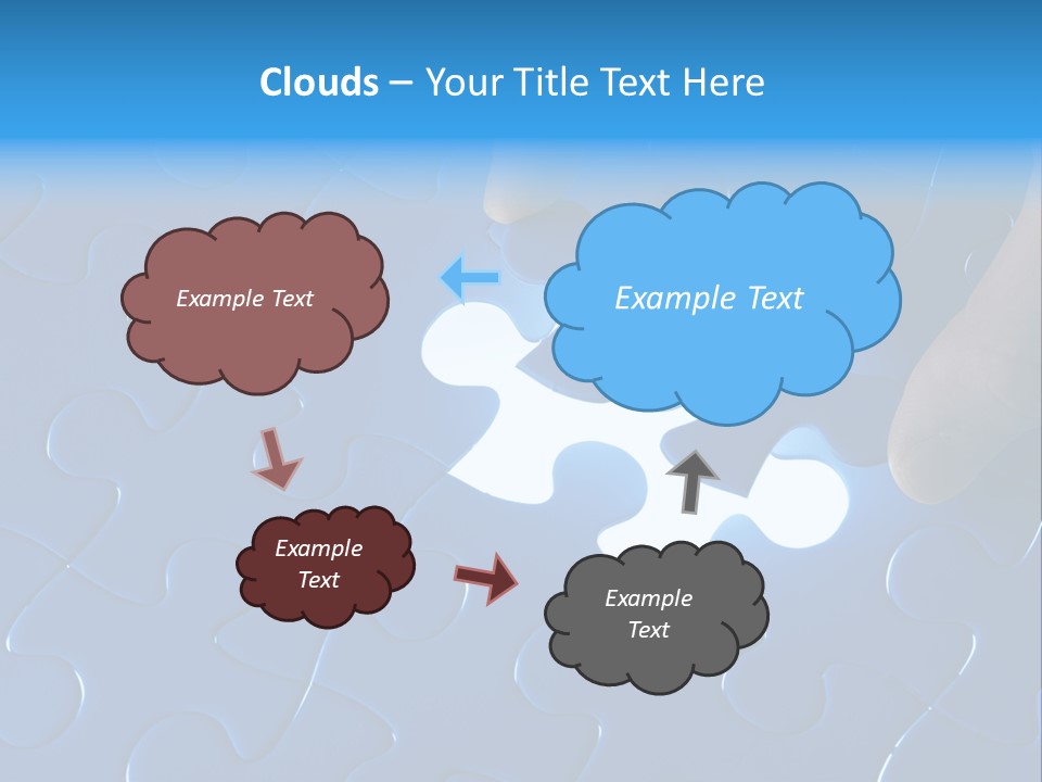 A Person Touching A Piece Of A Puzzle PowerPoint Template