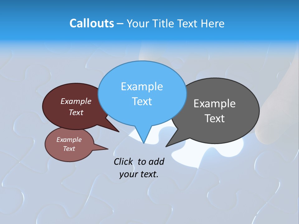 A Person Touching A Piece Of A Puzzle PowerPoint Template