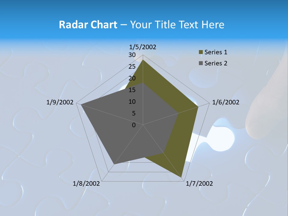 A Person Touching A Piece Of A Puzzle PowerPoint Template