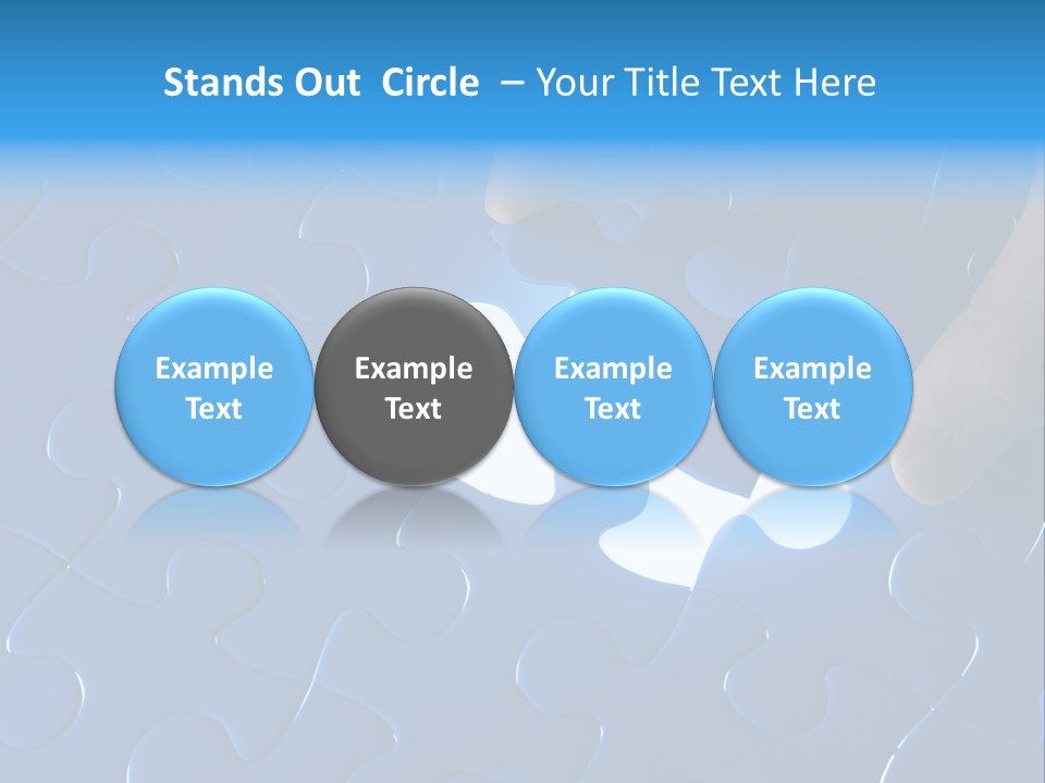 A Person Touching A Piece Of A Puzzle PowerPoint Template