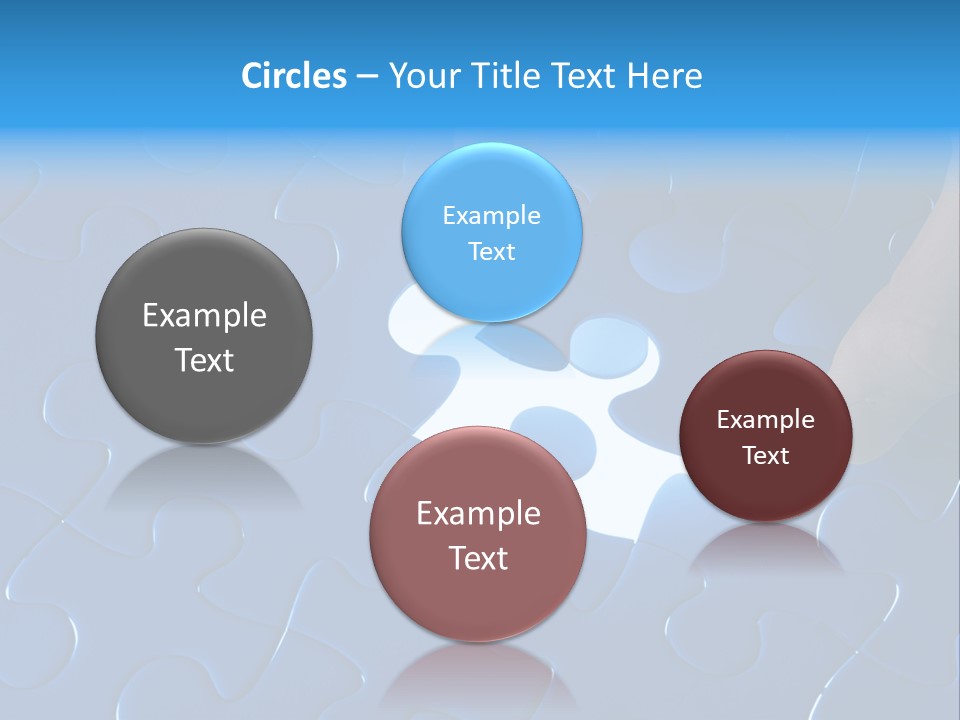 A Person Touching A Piece Of A Puzzle PowerPoint Template