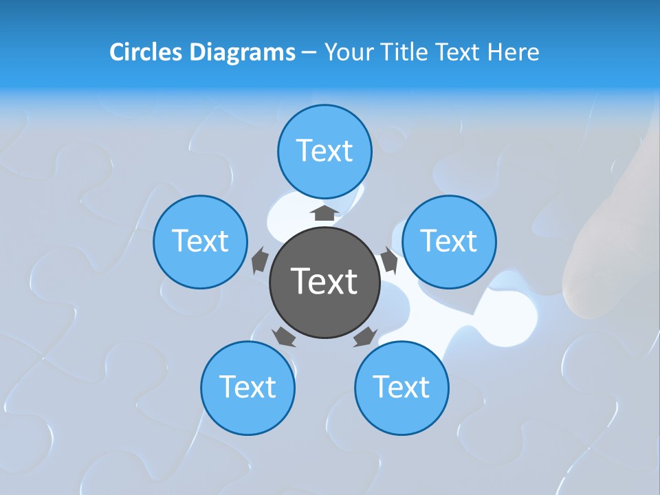 A Person Touching A Piece Of A Puzzle PowerPoint Template