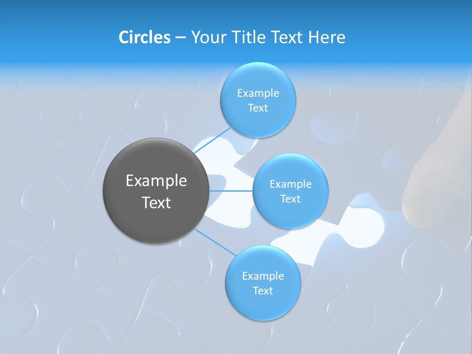 A Person Touching A Piece Of A Puzzle PowerPoint Template