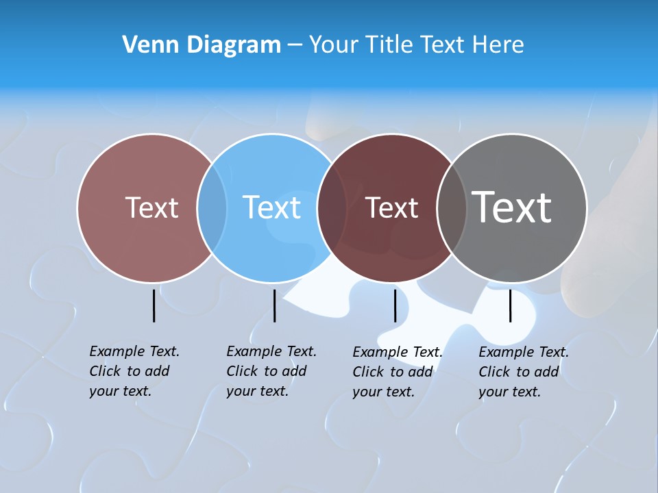 A Person Touching A Piece Of A Puzzle PowerPoint Template