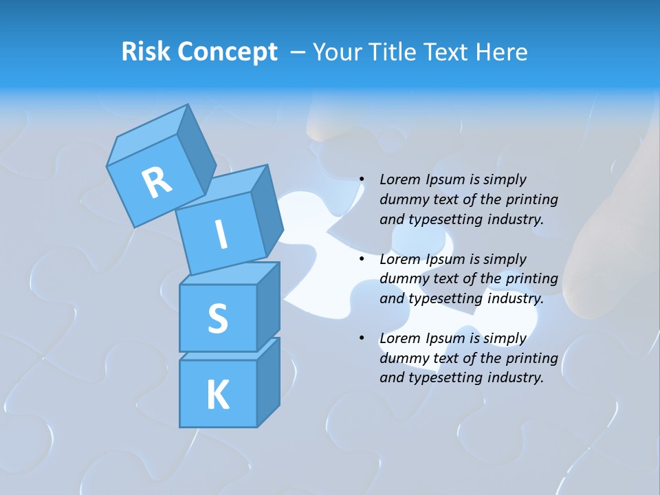 A Person Touching A Piece Of A Puzzle PowerPoint Template