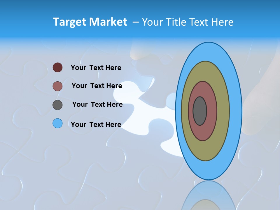 A Person Touching A Piece Of A Puzzle PowerPoint Template