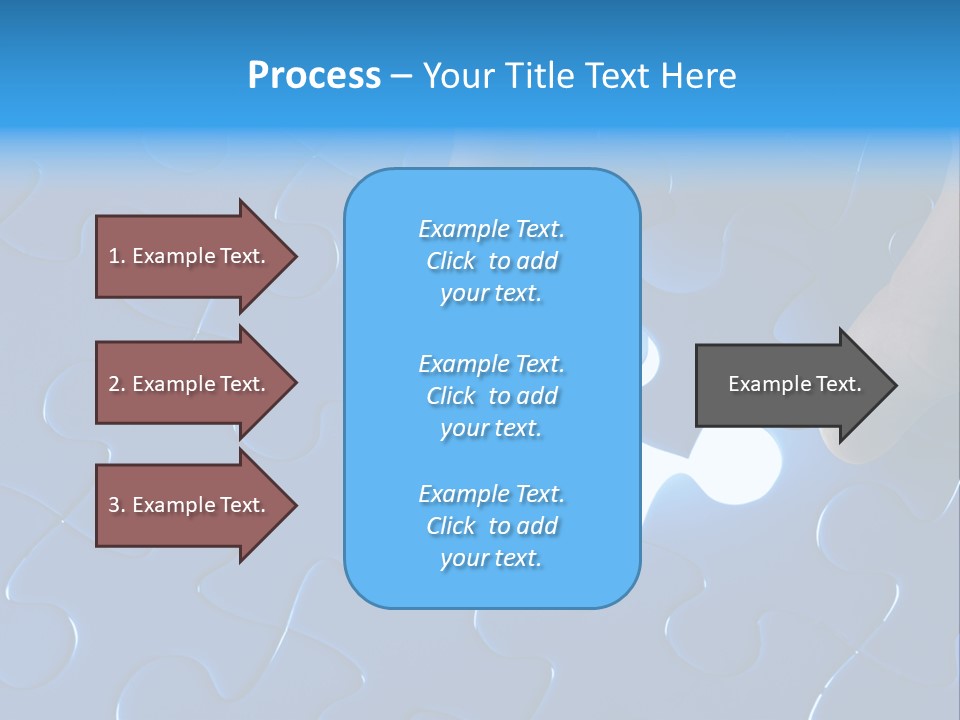 A Person Touching A Piece Of A Puzzle PowerPoint Template