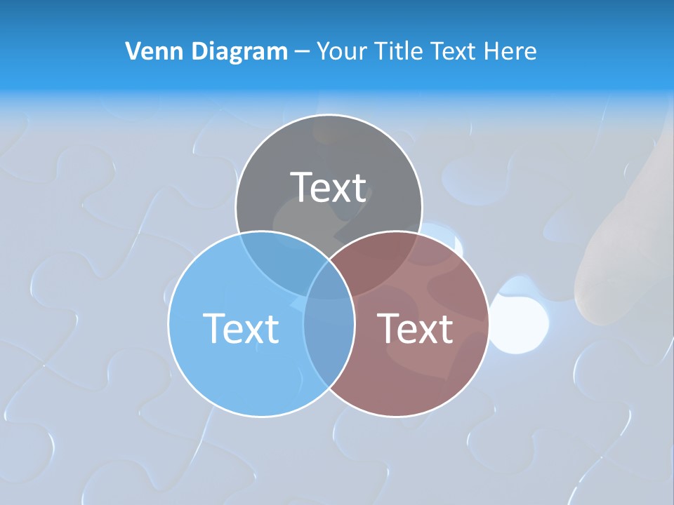 A Person Touching A Piece Of A Puzzle PowerPoint Template
