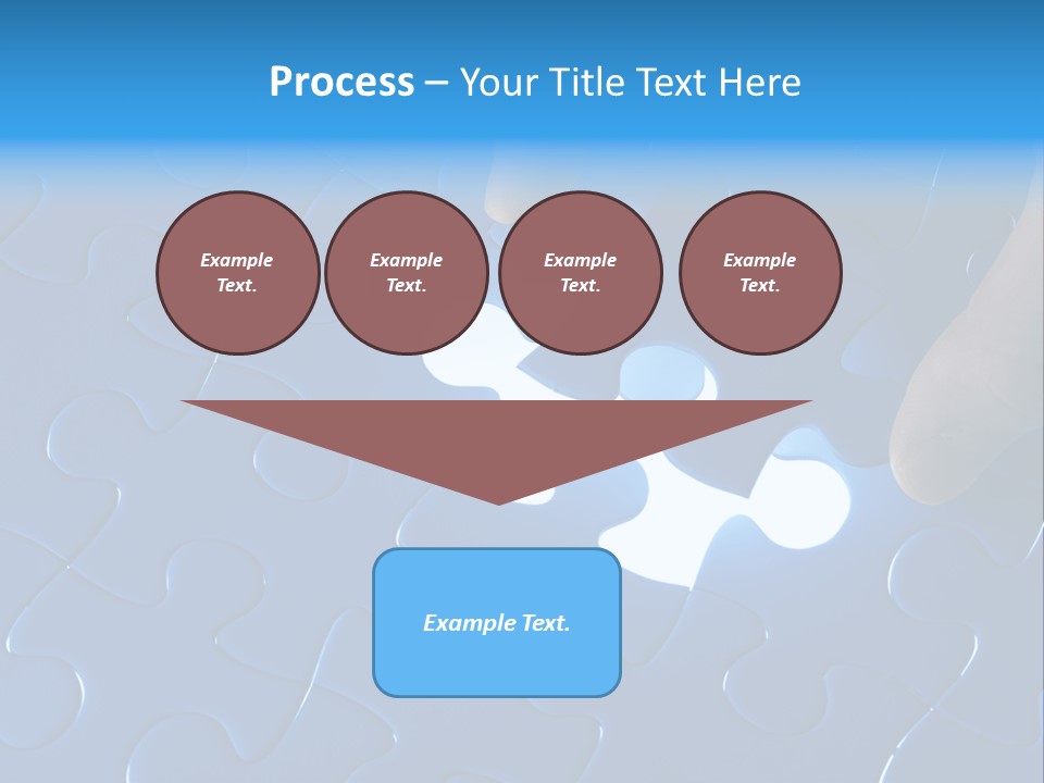 A Person Touching A Piece Of A Puzzle PowerPoint Template