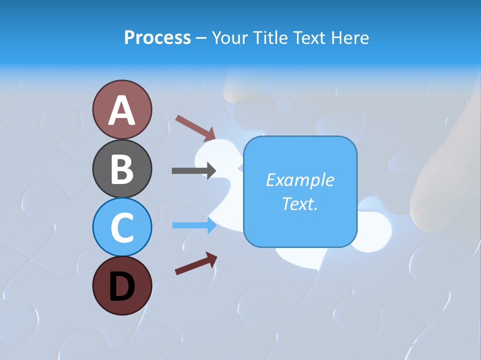 A Person Touching A Piece Of A Puzzle PowerPoint Template