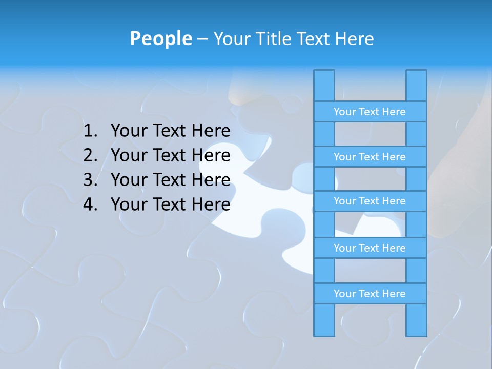 A Person Touching A Piece Of A Puzzle PowerPoint Template