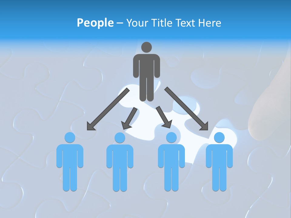 A Person Touching A Piece Of A Puzzle PowerPoint Template