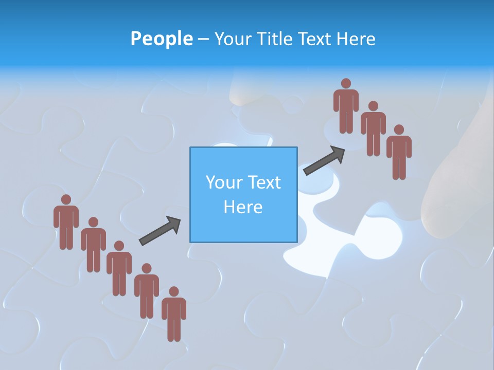 A Person Touching A Piece Of A Puzzle PowerPoint Template