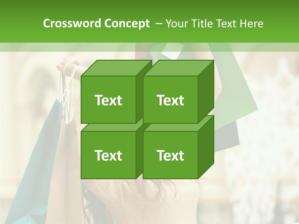 A Woman Holding Shopping Bags In Her Hands PowerPoint Template