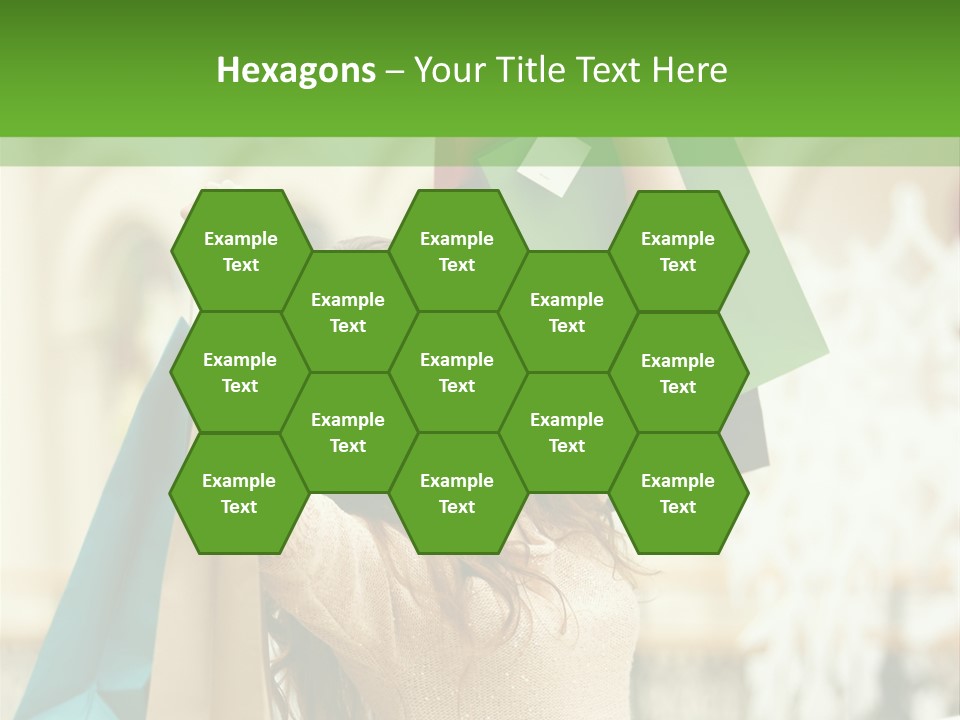 A Woman Holding Shopping Bags In Her Hands PowerPoint Template